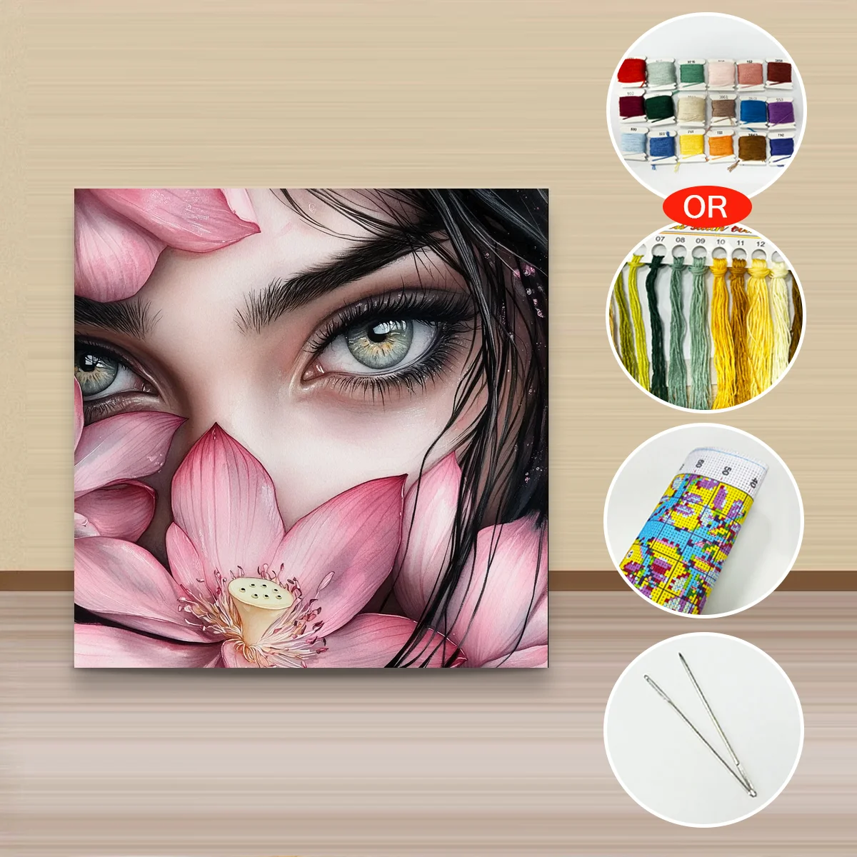Embroidery Stitches - 1PC 40X40CM/15.74in, 11CT/14CT 크로스 스티치 키트