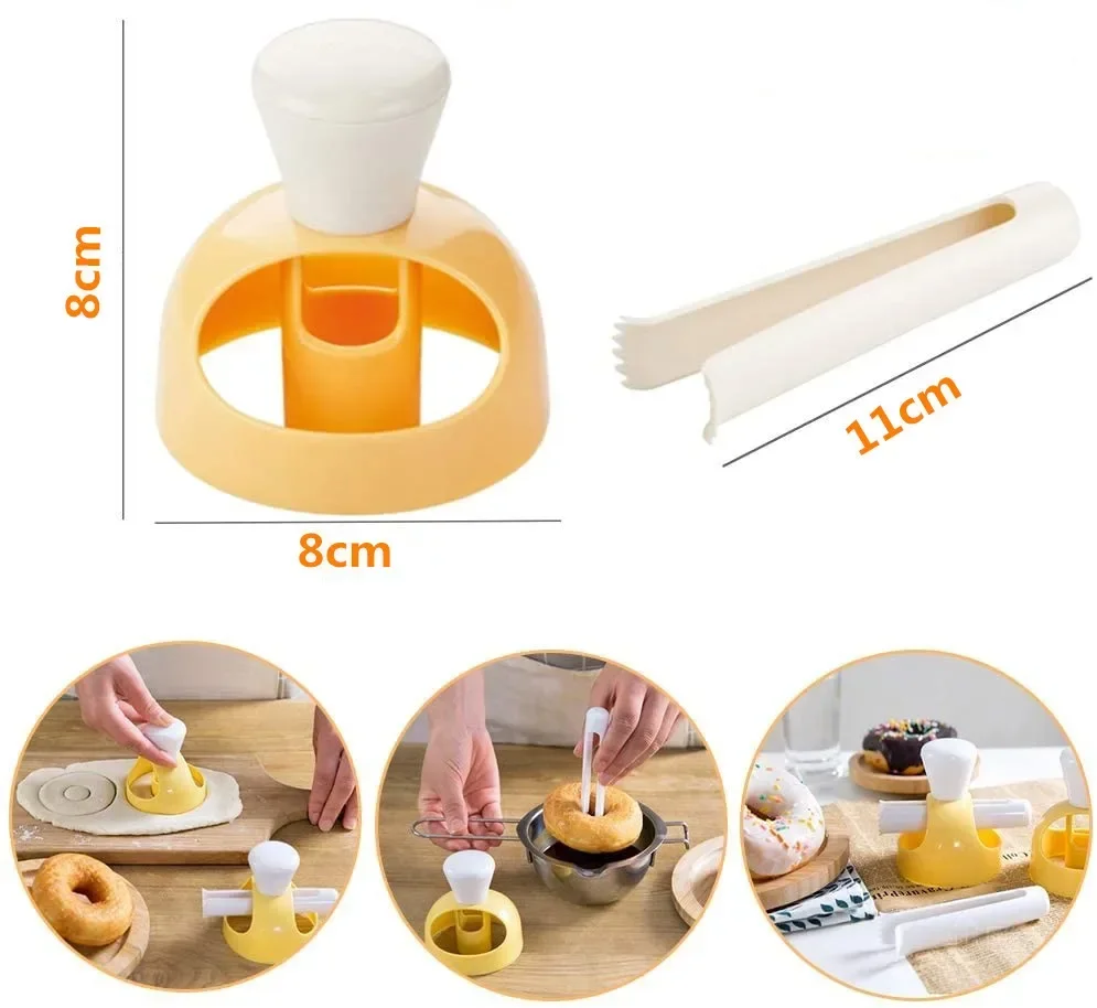 Doughnuts Cutter Mold Cake Decor Biscuits Desserts Pastry Cutting Maker DIY Chocolate Donut Bread Mold Kitchen Baking Tool