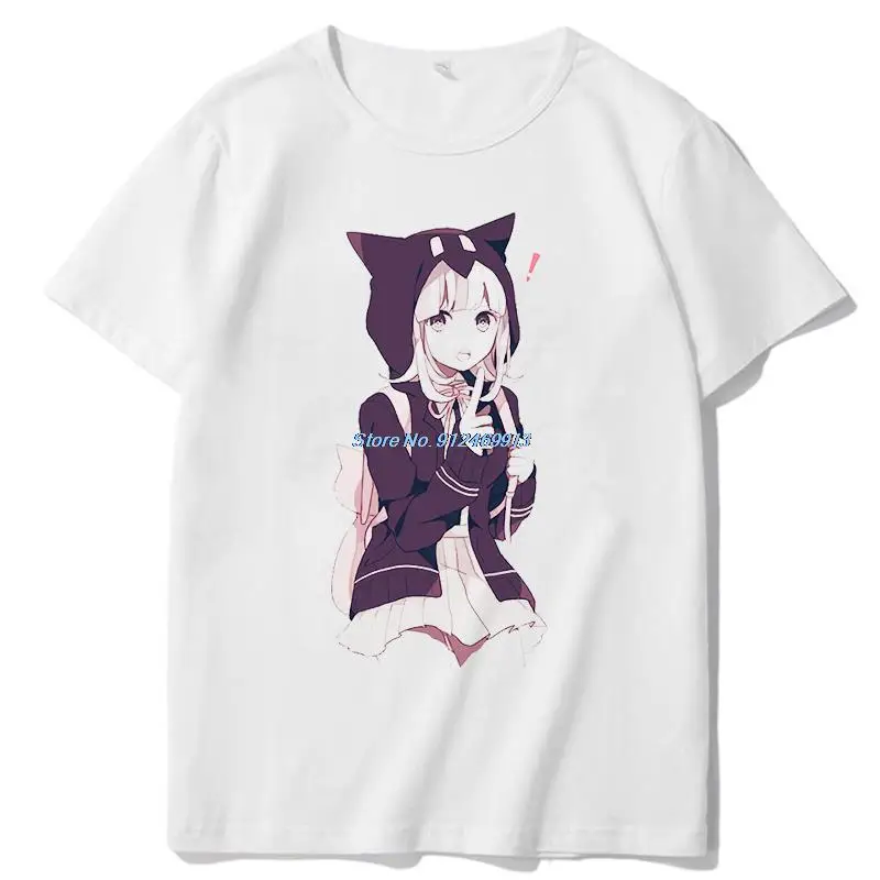 Japanese Anime School Girl Cute T Shirt Senpai Notice Me Harajuku graphic t shirts Oversized short sleeve t-shirts Men Clothing