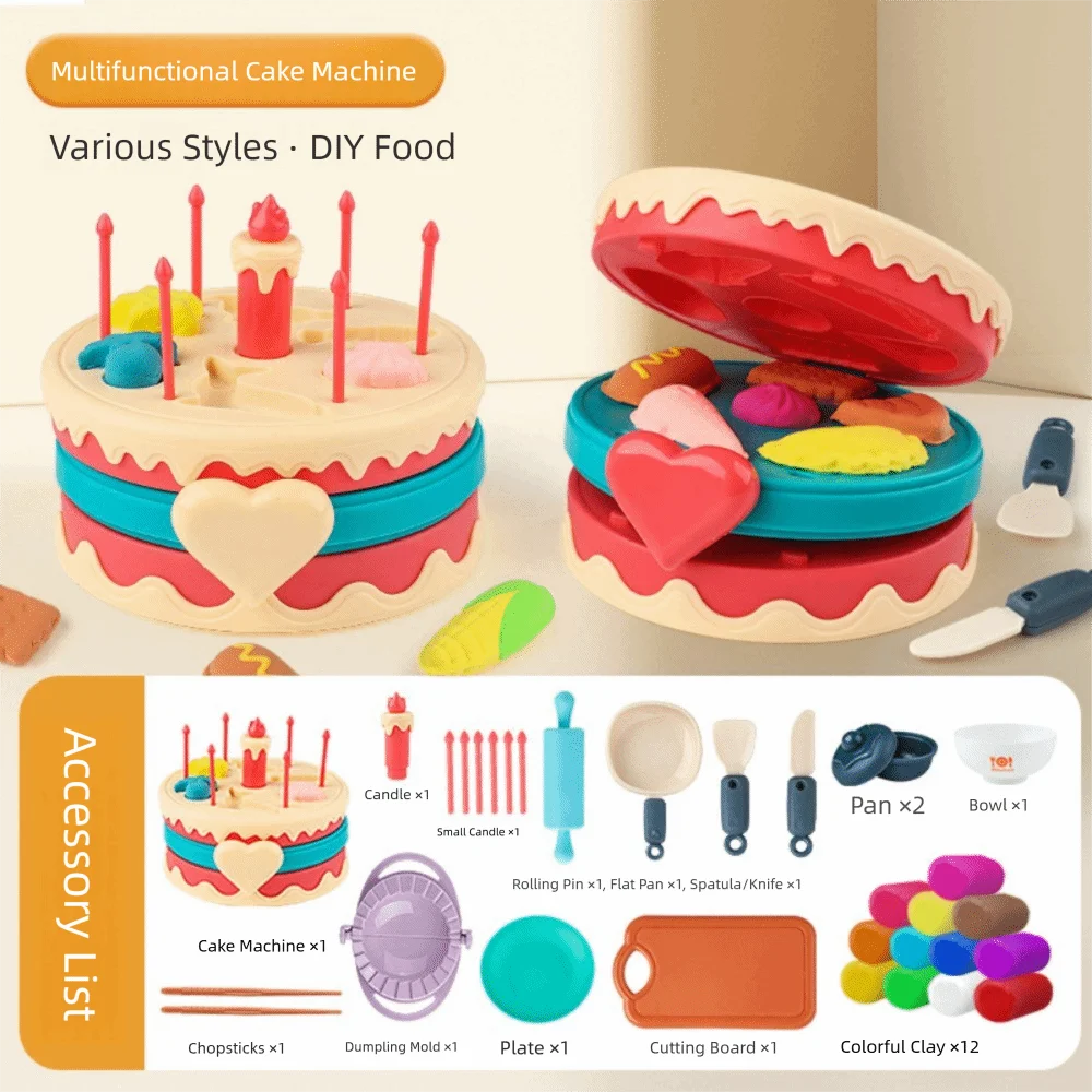 Tea Time Playset Simulated Kitchen Playset Table Snack Pretend Cooking Kids Pretend Cooking Toy with Storage Case Montessori