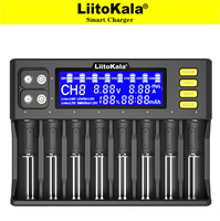 LiitoKala Lii-S8 Lii-M4 Lii-600 Lii-402 Lii202 18650 Charger Universal Smart Charger for 26650 18650 21700 18500 AA AAA battery