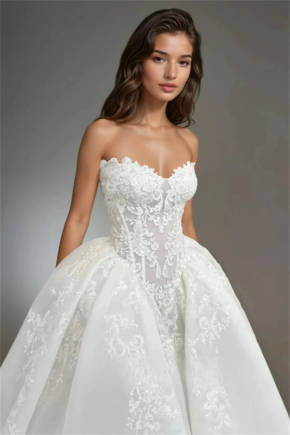 2026 modern champagne evening gown V-neck sequined embellished long-sleeved fluffy chiffon formal party dress Luxurious heart-sh