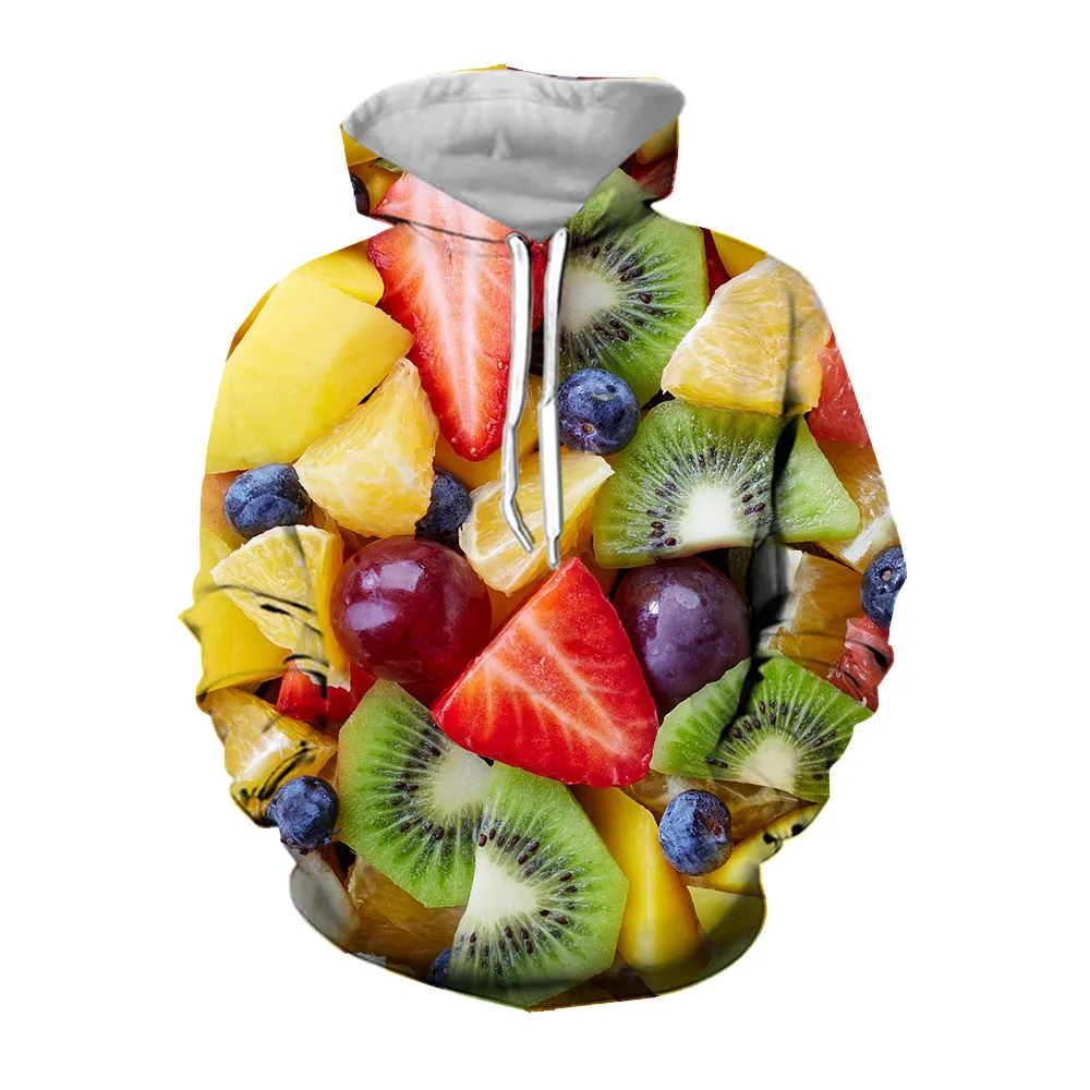 

Jumeast 3D Strawberry Orange Kiwi Printed Men Hoodies Streetwear Fruit Graphic Funny Kangaroo Pocket Hoody Unisex Baggy Clothing