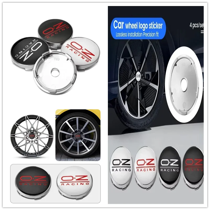 

4pcs 60MM Car Sticker AccessorieOZ Racing Logo Styling Wheel Center Hub Caps