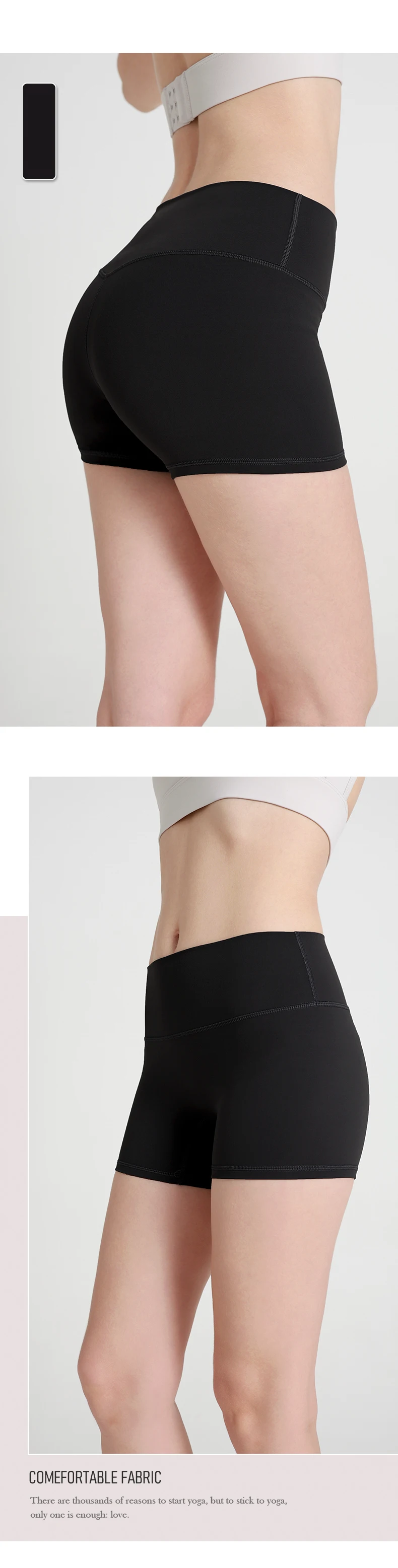 Sommer-Sonderangebot Einfarbige Damen-Sportshorts mit Hoher Taille, Elastisch, Po-Formend, Atmungsaktiv, für Jogging, Fitness und Sport – Detail 11