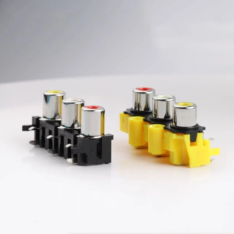 5PCS Audio socket TV socket AV three-pin plug AV3-8.4-14 high-quality connector six-pin plug