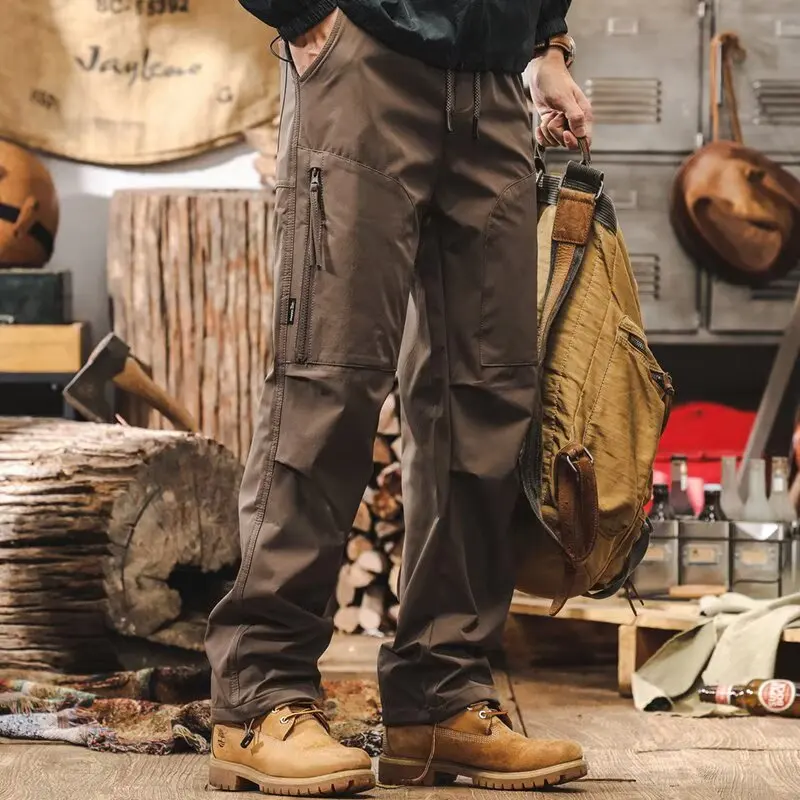 

American Retro Work Pants Men's Straight 2025 New Outdoor Functional Paratrooper Pants Men's Autumn Casual Trousers Man Clothes