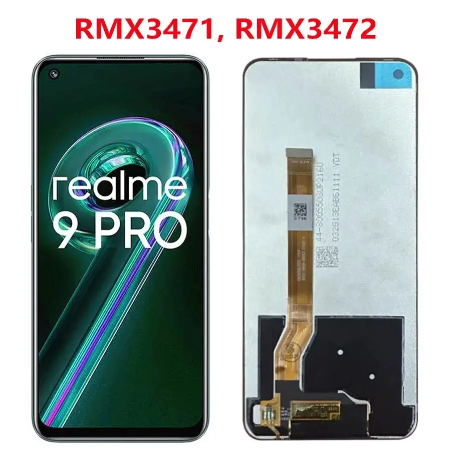 Screen For Realme 9 Pro LCD With Frame Display Touch Screen Digitizer Assembly Replacement For Realme 9 Pro RMX3471, RMX3472 LCD