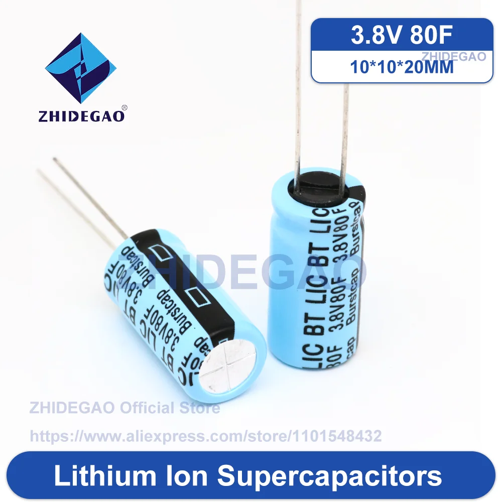 3.8V 80F 10x10x20MM Lithium ion supercapacitors Original Brand New