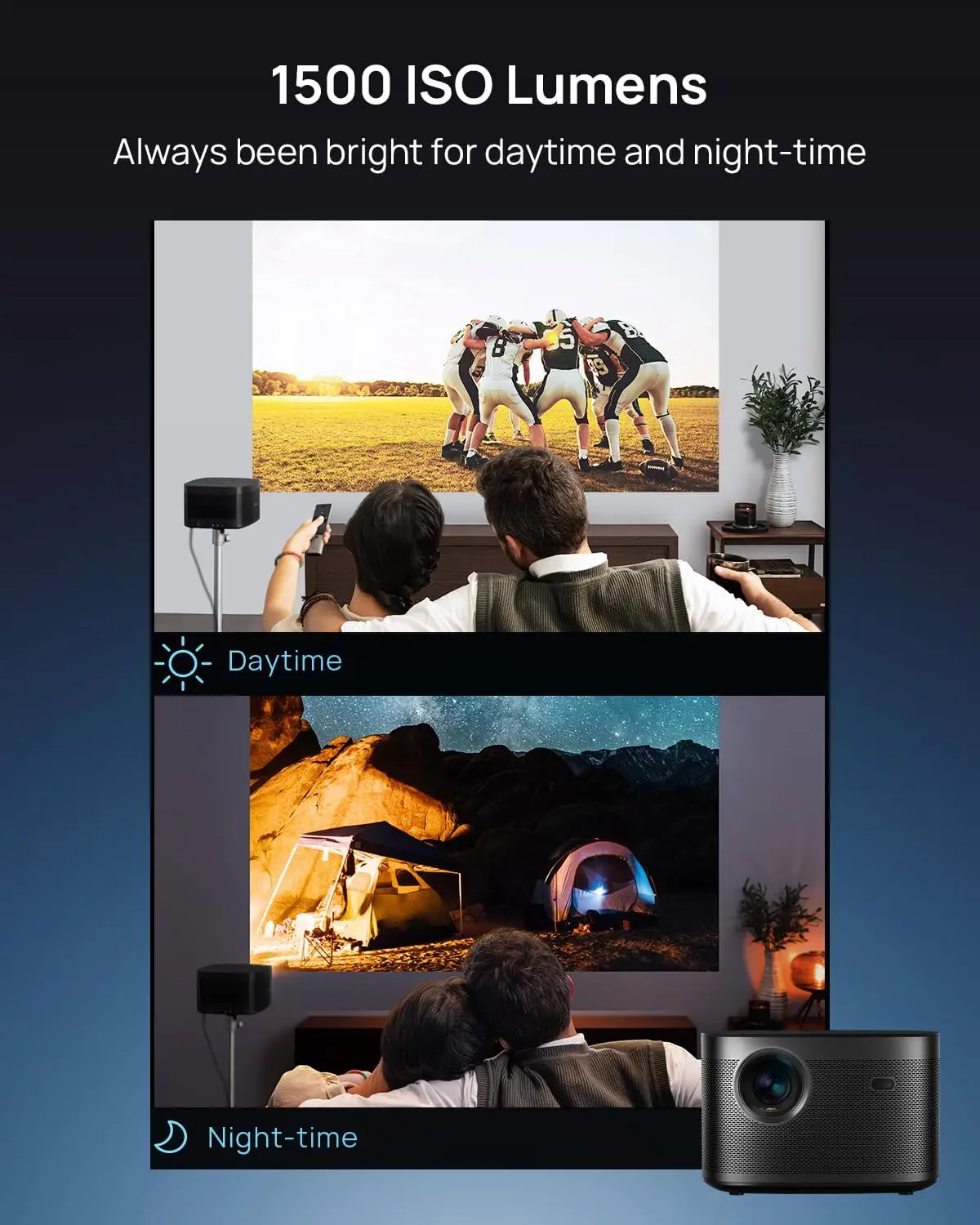 جهاز عرض Horizon Pro 4K ، جهاز عرض الأفلام ، جهاز عرض الأفلام ، تكييف شاشة حجر الزاوية ، المسرح المنزلي