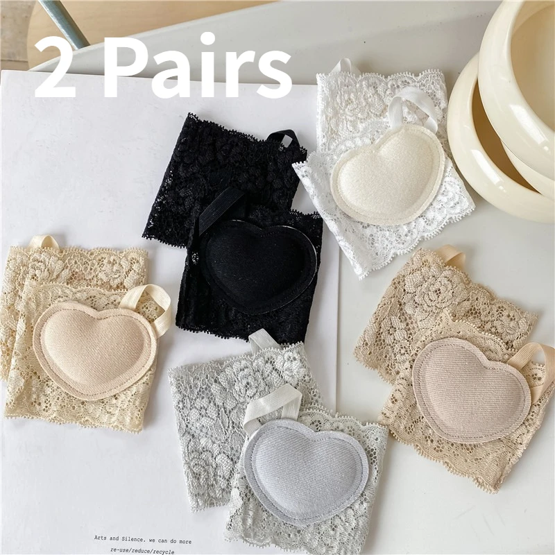 2/1Pairs Half Insole Tabi Socks Korean Fashion Lace Forefoot Pads Women Thin Nylon Comfortable Breathable Invisible No-Show Sock