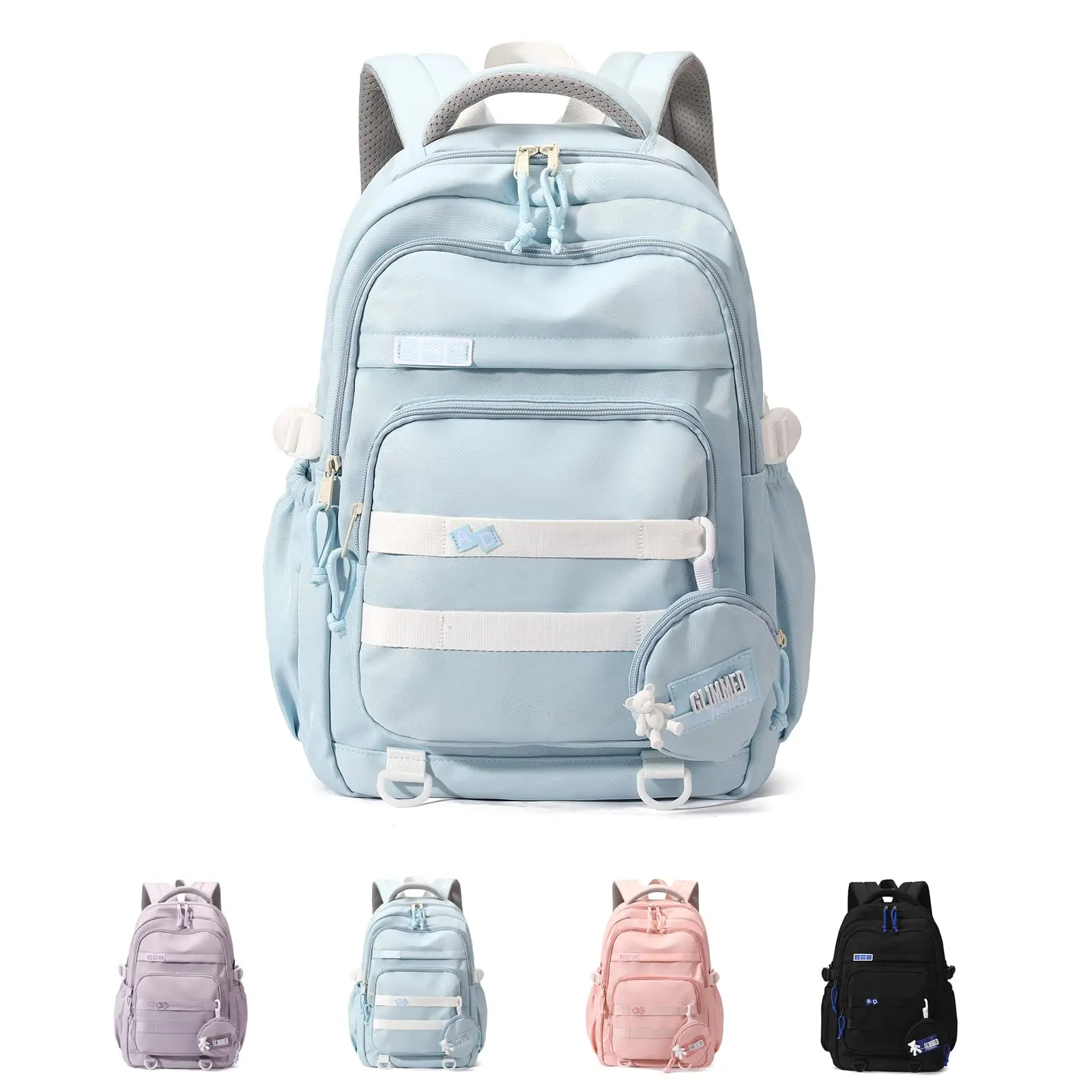 

School Backpack Girls Teenagers Waterproof Daypack Lightweight School Bag Girls with Large Capacity Fashionable Backpack