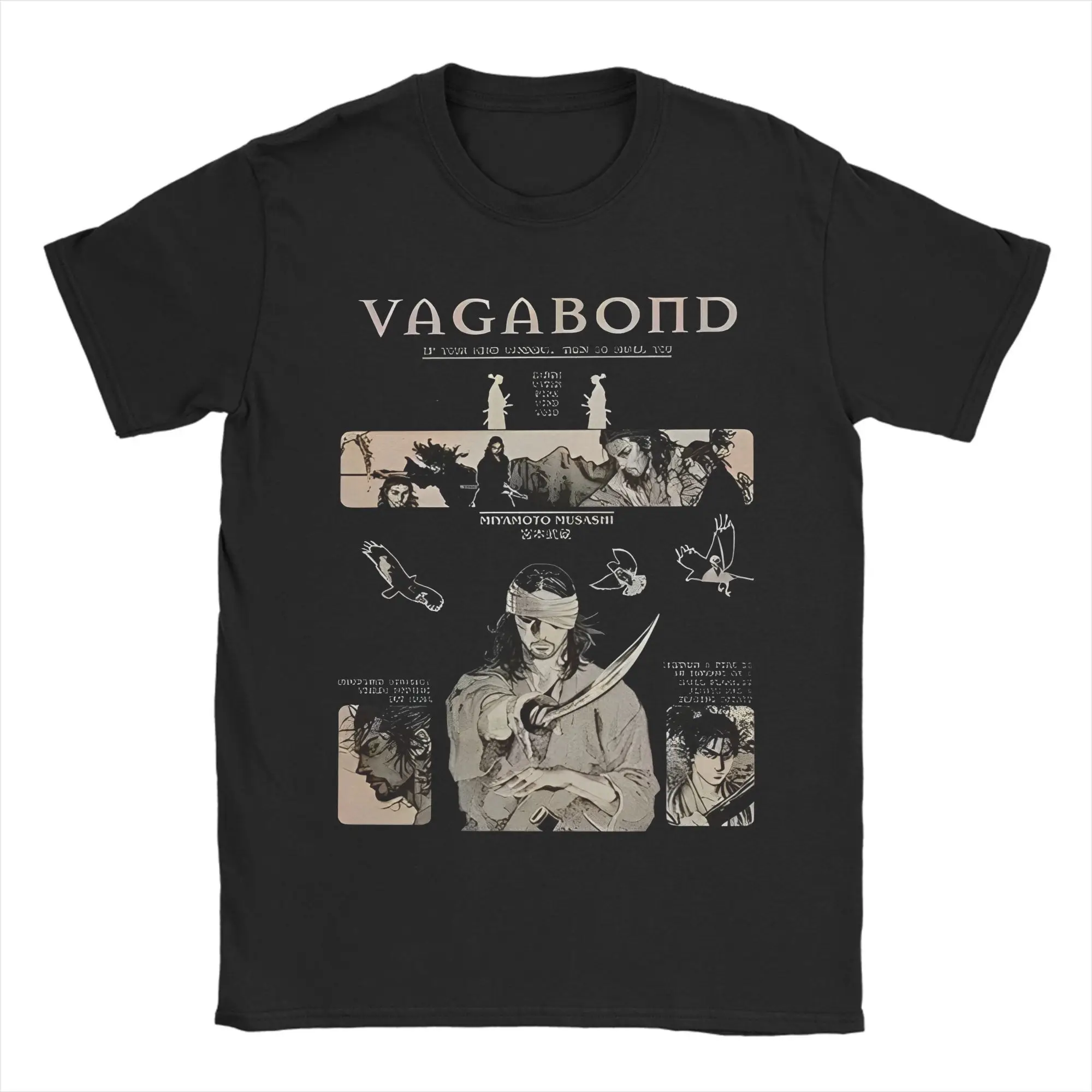 

Anime Manga Vagabond Men T Shirt Musashi Kojirou Matahachi Novelty Tee Shirt Short Sleeve O Neck T-Shirt Cotton Summer Clothes