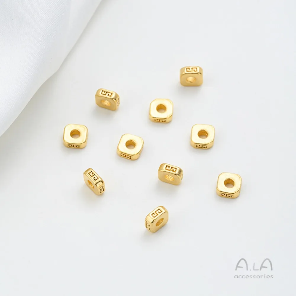 فيتنام الرمال الذهب ورقة نمط داجي النحاس عملة يترك الحاجز تشغيل حلقة DIY مطرز طوقا مجوهرات اكسسوارات #6