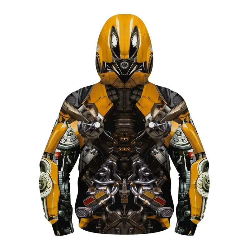 معطف سترة بغطاء للرأس بسحاب من أوتوبوتس للأطفال الأولاد والبنات