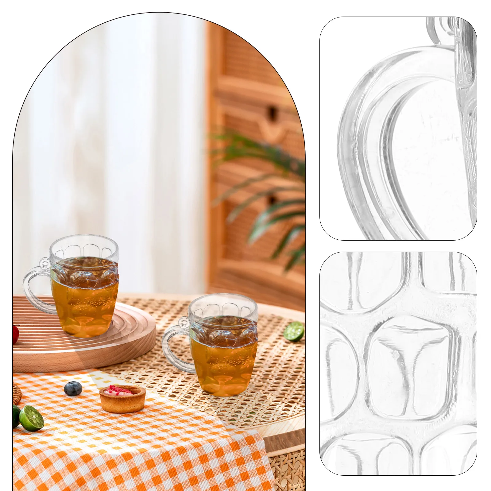 

Miniature Drinking Cups Set 50pcs Realistic Beer Mug Models for Dollhouse Decor Tiny Beverage Cup Craft Ornaments Display