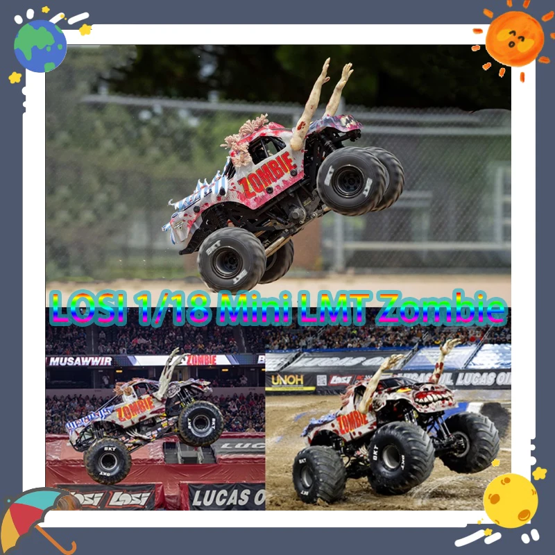 

Losi 1/18 Mini LMT Zombie RC Electric 4WD Off-Road Vehicle Remote Control Straight Bridge Height Restoration Toy for Boys