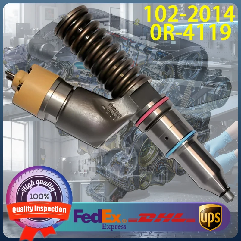 102-2014 Iniettore di carburante diesel di alta qualità 0R-4119 per motore diesel Caterpillar CAT 3406E