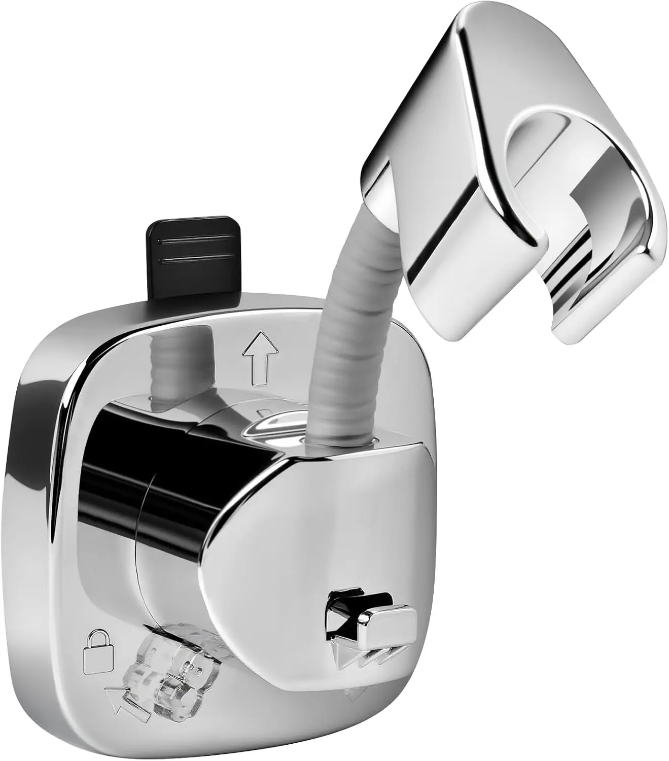 

Polished Chrome 360° Adjustable Shower Head Holder Removable Suction Cup No Drill Waterproof For Bathroom Faucet Accessories