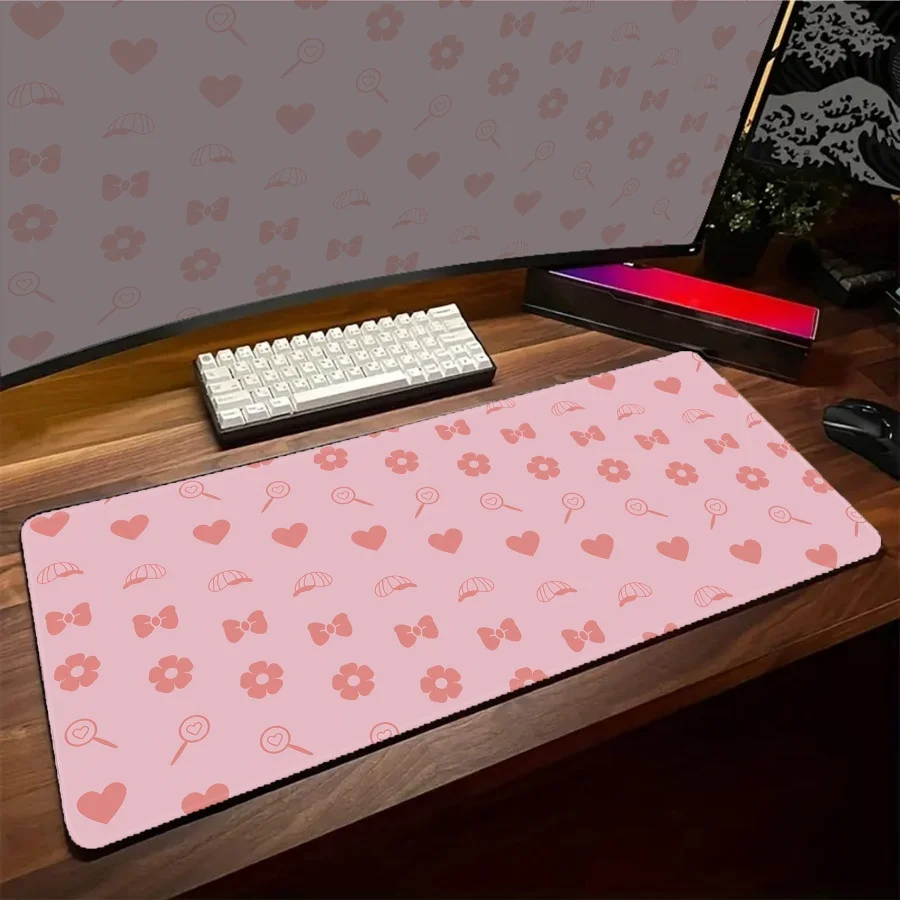

Art Large Gaming Mousepad For Girl Kawaii Non-Slip Game Mouse Pad Locking Edge Mouse Mat Gamer Speed Desk Mat 100x50cm