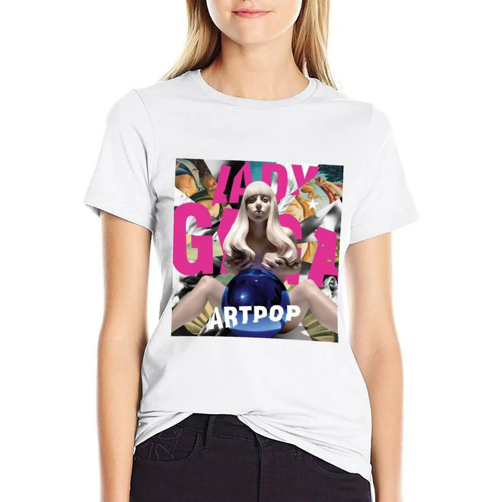 Artpop Lady Poster T-shirt funny summer clothes t-shirt dress for Women plus size sexy