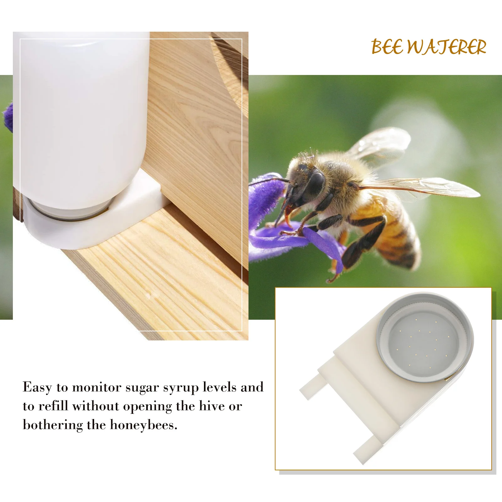 

6Pcs Beehive Entrance Feeder Plastic Bee Feeder Small Hole Design Easy Water Injection Honey Bee Feeders Beekeeping Supplies