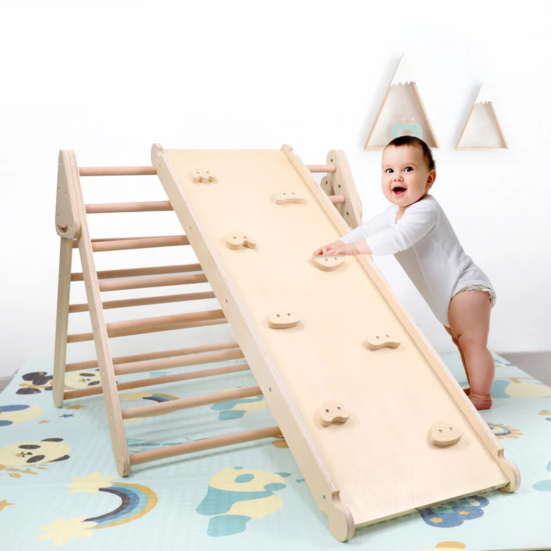 

Factory Manufactures Wholesale Custom Wooden Climbing Frame Indoor Household Educational Furniture Toys