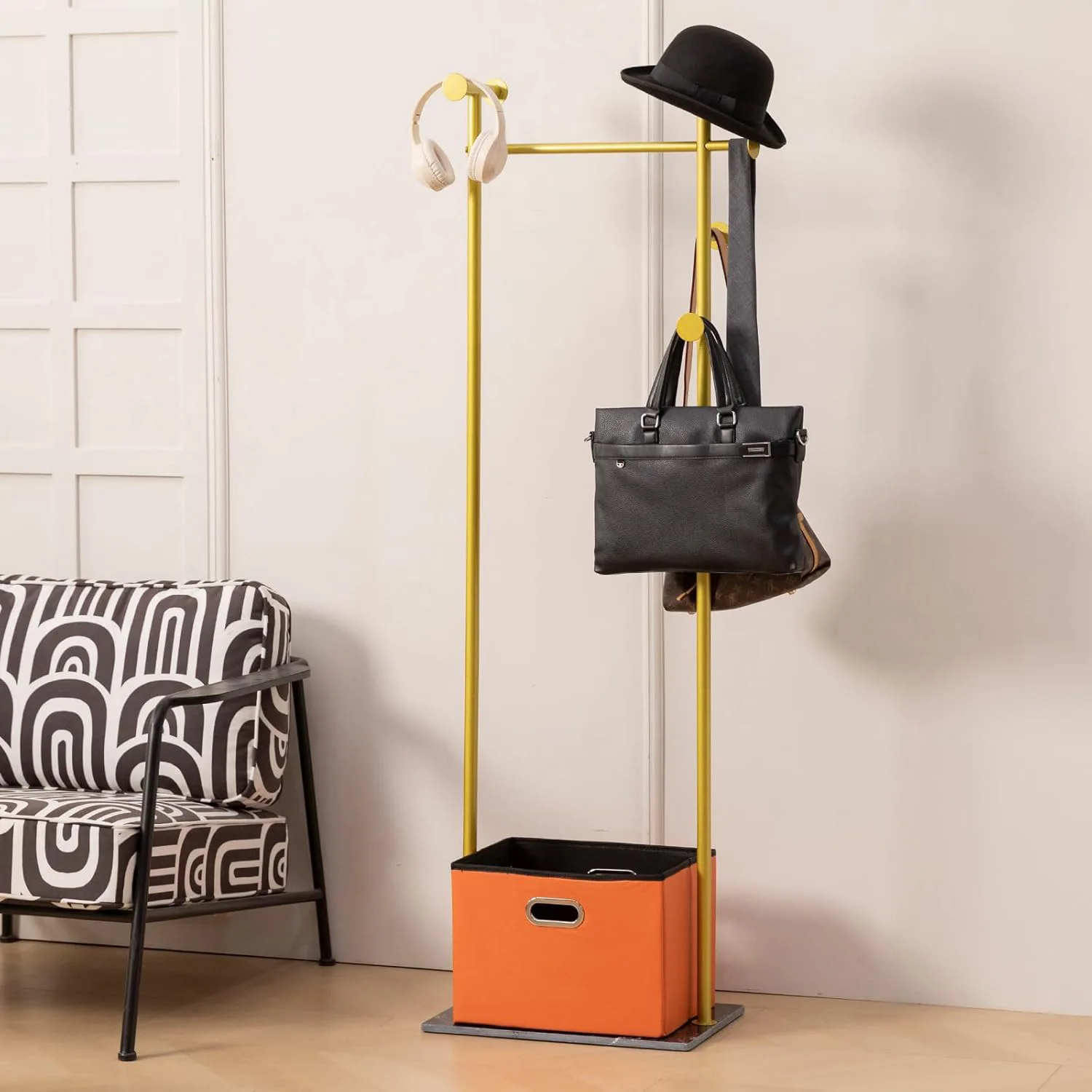 

Clothes and hats Freestanding with storage basket Heavy duty bedroom Living room Hotel drying rack