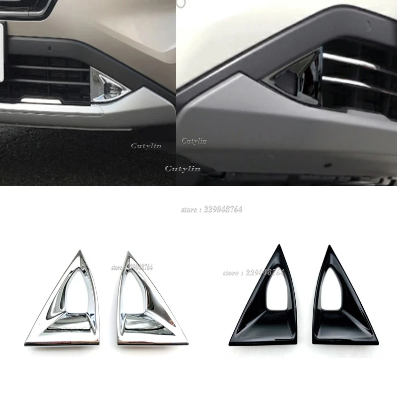 Für Nissan Rogue X-Trail T33 2021 2022 ABS Schwarz Chrom Front Nebel Licht Lampe Abdeckung Schutz Molding Lünette trim Auto Styling