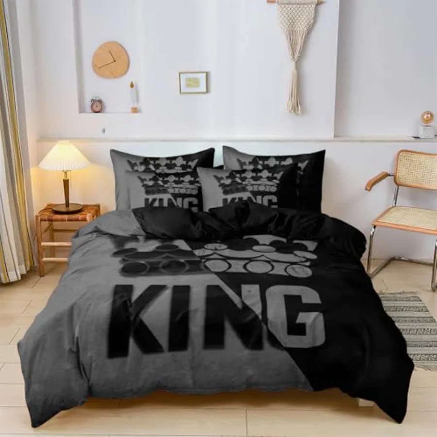 

Duvet Cover Set - Size Crown and Comforter Cover Solt and Breathable Lover Duvet Cover Set 1 Duvet Cover + 2 Pillowcase