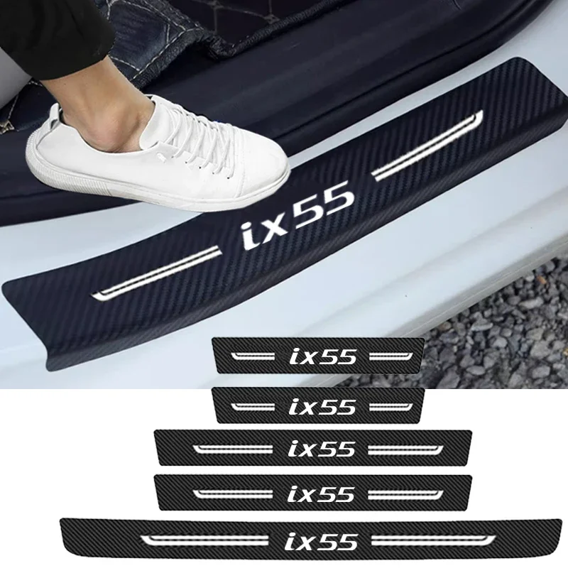 For Hyundai ix55 Badge Trunk Bumper Protective Strip Car Door Threshold Sill Waterproof Decals Anti Scratch Decoration Stickers