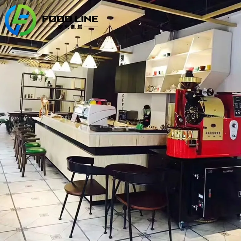 ماكينة تحميص حبوب البن التجارية 3 كجم، ماكينة تحميص أسطوانة التحكم اليدوي للاستخدام الاحترافي