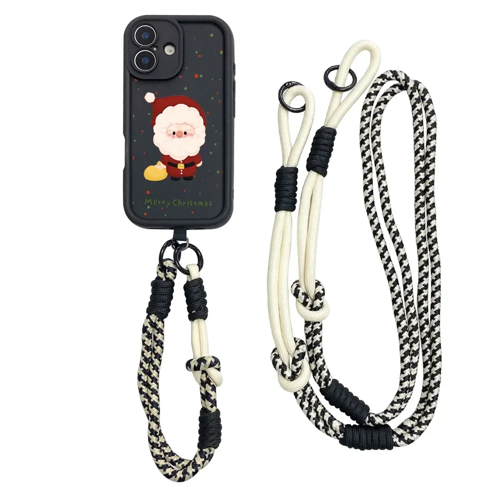 YPM5 سانتا كلوز المعصم سلسلة جراب هاتف ل Redmi ملاحظة 14 13 12 11 10 9 8 7 برو زائد 14s 13C 12C 14C 9C Crossbody الحبل غطاء