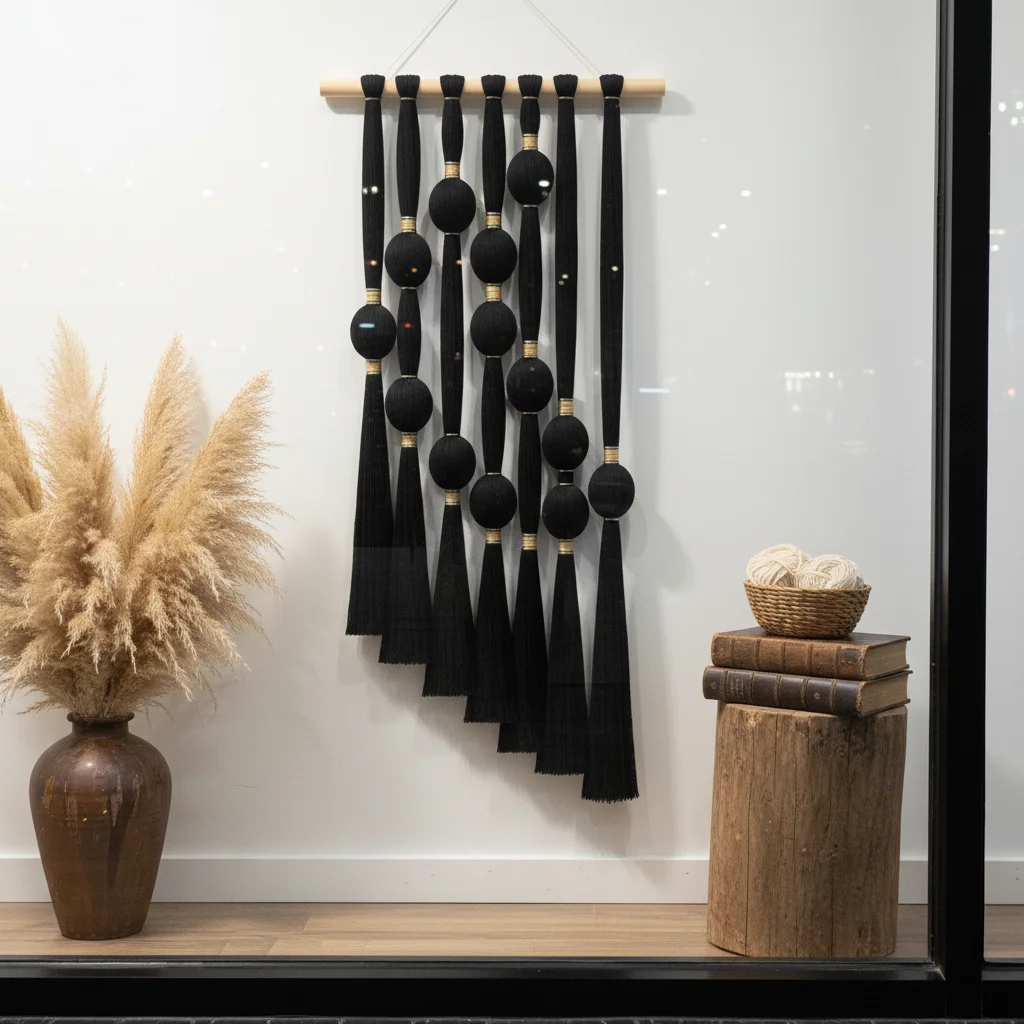 

Original Tassel Ball Tapestry Macrame Tarot Cards the Moon Wall Hanging Decor Art Home Decor for Dining Room