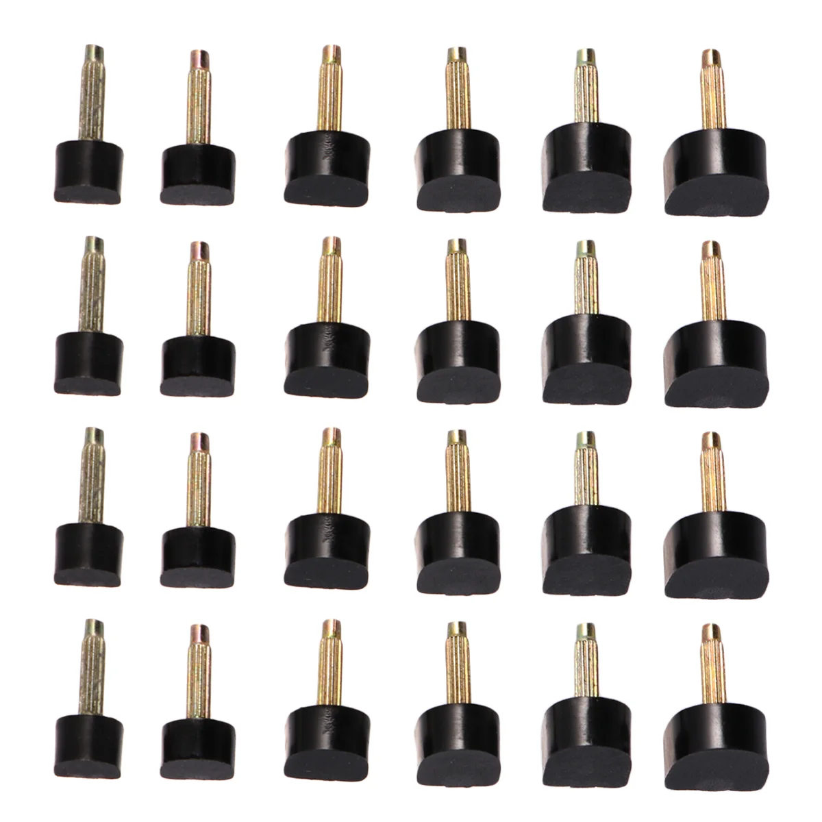 24pcs High Heel Tips Replacement Caps 12 Pairs 5 Sizes 11x11mm 10x10mm 8x8mm 12x12mm 9x9mm Anti Comfortable Walking