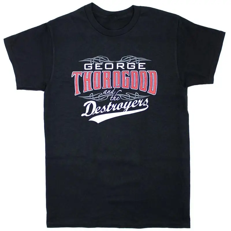 تي شيرت George Thorogood One Bourbon للرجال باللون الأسود