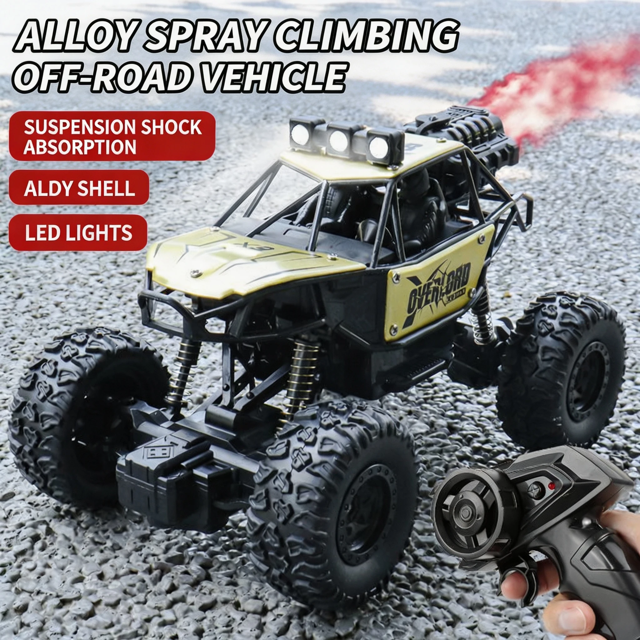 Remote control car, alloy climbing off-road vehicle, drop resistant charging, high-speed racing, toy car, children's gift