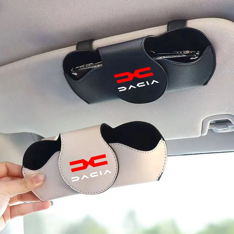 Car Glasses Case Auto Sun Visor Glasses Holder Sunglasses Storage Box Clip For Dacia Logan Sandero Duster Lodgy Spring Jogger