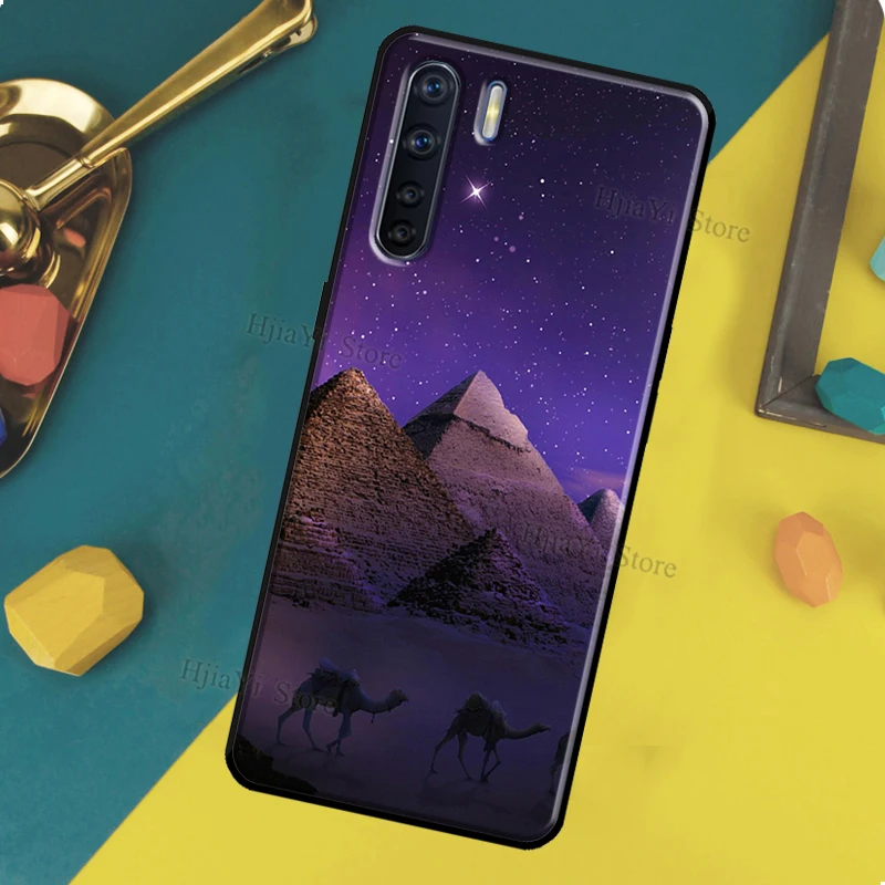 Ancient Egyptian Case For OPPO A96 A76 A16 A94 A74 A54 A77 A17 A16 A52 A72 A91 A93 A5 A9 A31 A53 A57s Cover