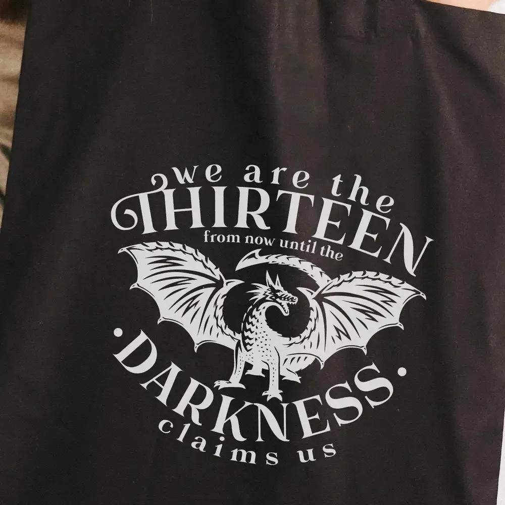 Tog The Thirteen From Now Until Darkness Claims Us Library Tote Officially Licensed Sarah J Maas Throne Of Glass Manon