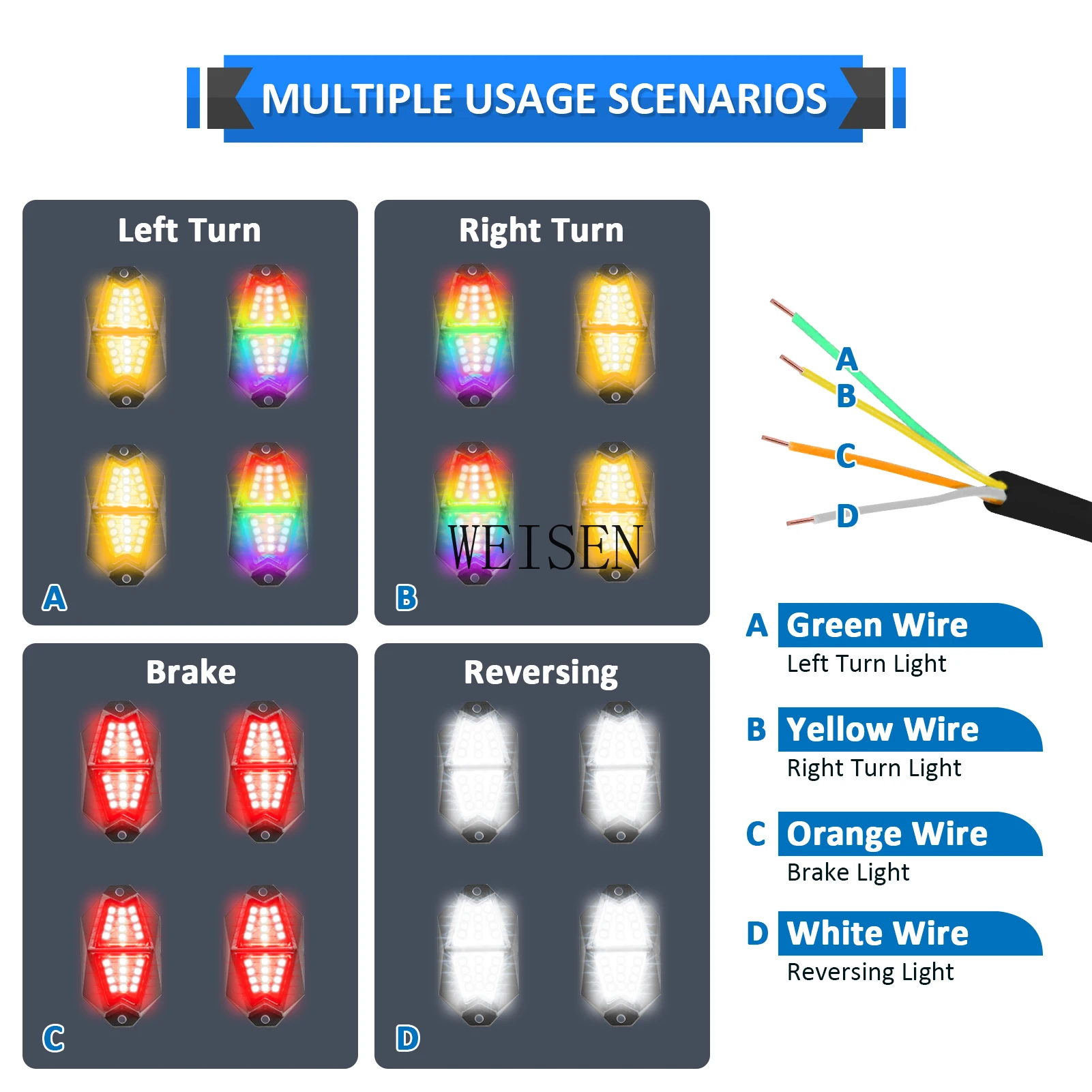 RGB Rock LED Lights Remote & APP for Off-road UTV ATV SUV Car Golf Cart Truck Boat Go Kart Polaris RZR Can Am X3 Accessories