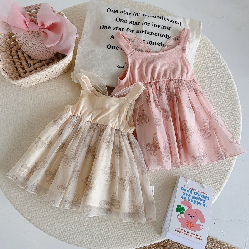 Vestidos de niña, vestido de verano Para bebé, vestido bonito de verano Para niña, vestido de princesa con alas, Vestidos infantiles Para niña, Vestidos Para Niñas