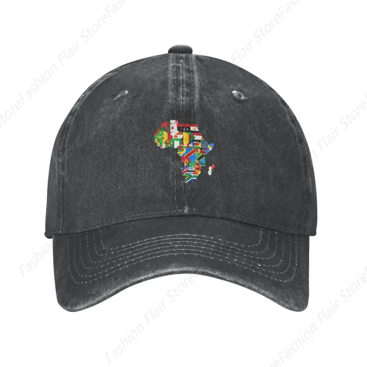 african flags, africa map, african Countries, africa Continent Cowboy Hat Ball Cap western Hat Caps Male Women's