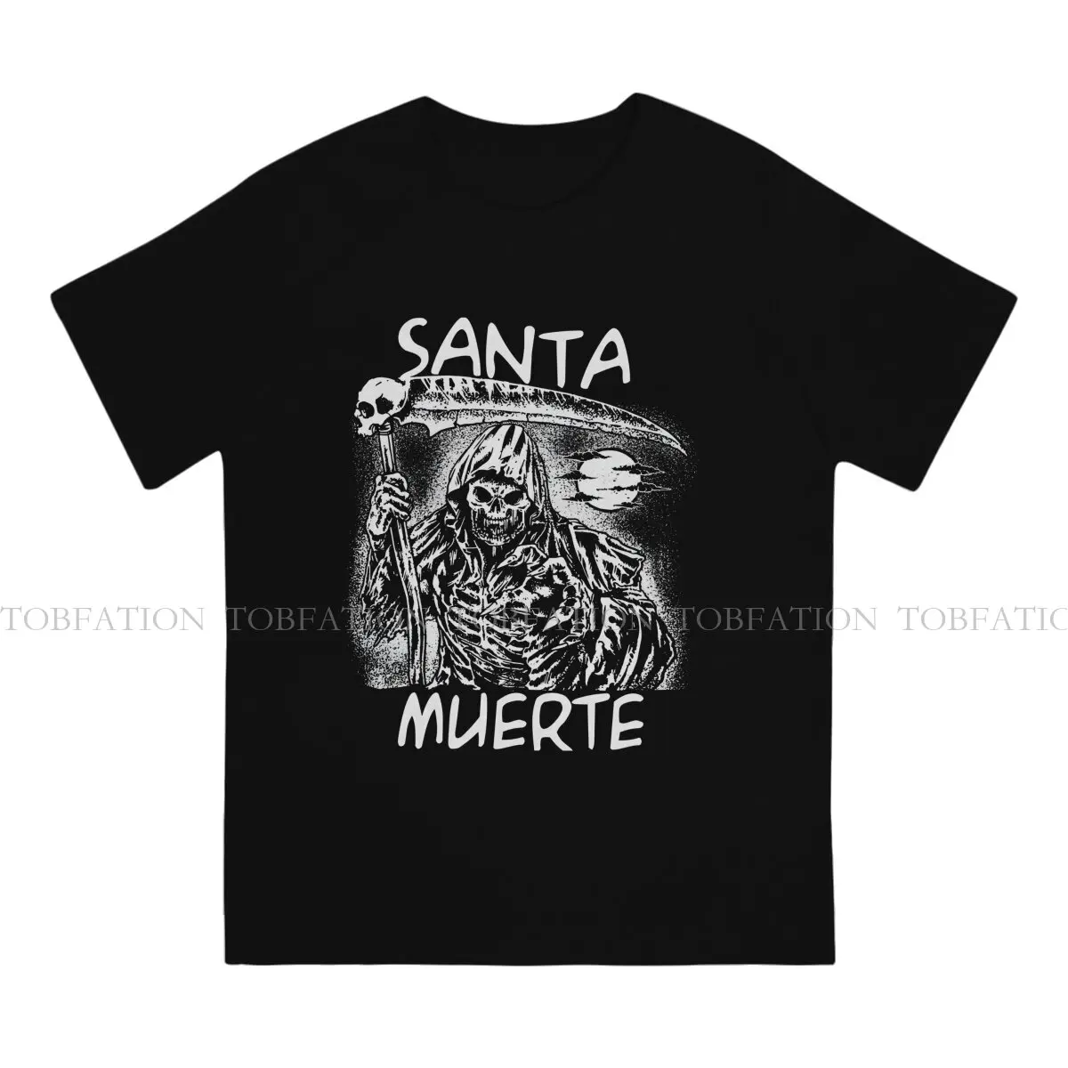 Saints Death Angry Skeletons Casual TShirt Santa Muerte Printing Tops Comfortable T Shirt Men Tee Special Gift Idea