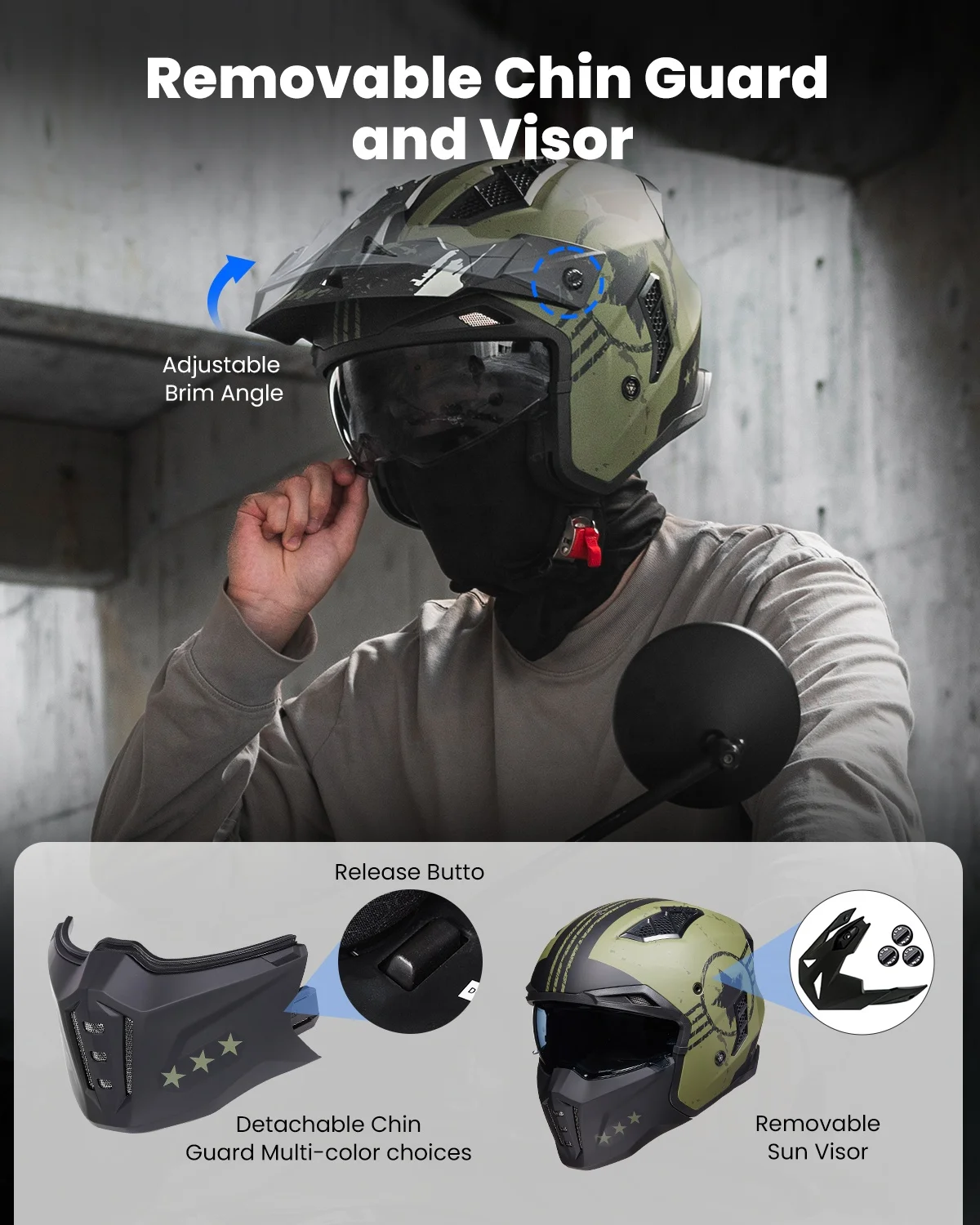 Open Face Motorcycle 3/4 Half Helmet Vintage Retro Helmet Model Z302 Motorcycle Helmet
