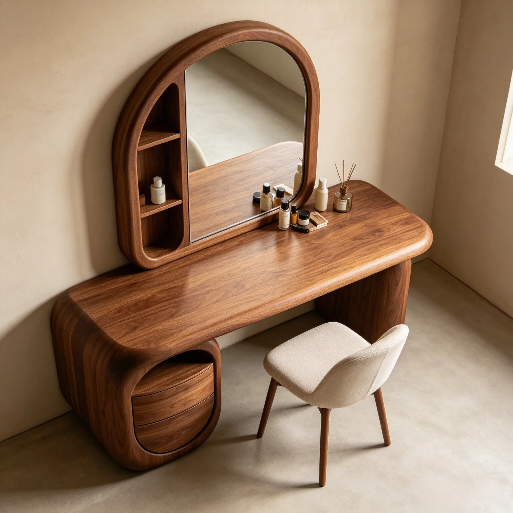 R8.19-new chinoiserie solid wood dressing table modern simple light luxury classy new bedroom home dressing table