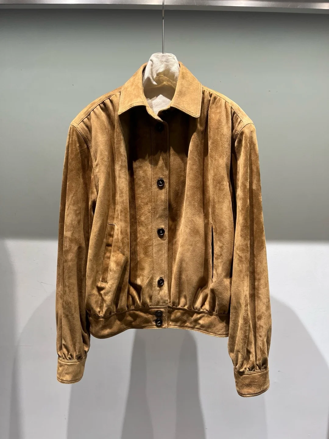 Women's Oversized Suede Jacket Breathable Lightweight Comfortable Long Sleeve