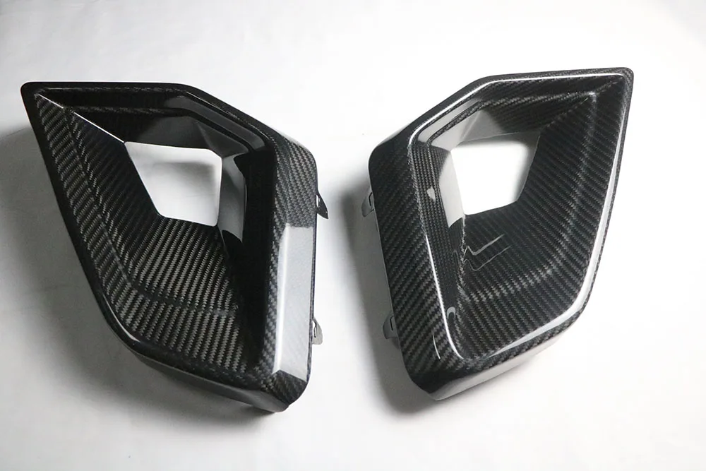 

Для BMW X5 G05 G18 LCI M Sport 2023+ Накладка на воздухозаборник переднего бампера из сухого карбона, спойлер, сетка для противотуманных фар, аксессуары для автомобиля из FRP