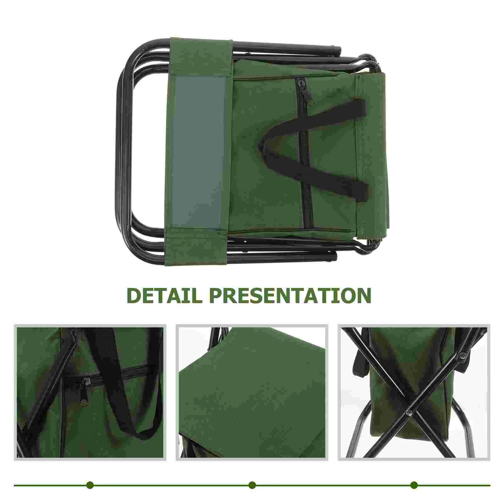 Outdoor Folding Chair Storage Bag Stool Backrest Table Foldable Chairs Metal