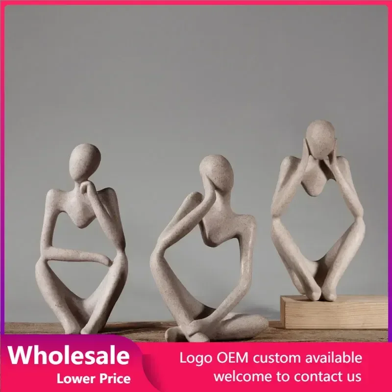 

Creative Resin Figurine Ornament Decor Art Home Furnishing Decoration Crafts Birthday Gift Abstract Art Deco Sculpture